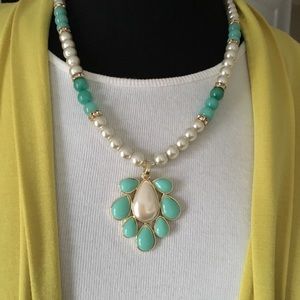 Pearl and Amazonite Necklace